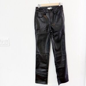 Good American- The Good Icon Faux Leather Pants - 2